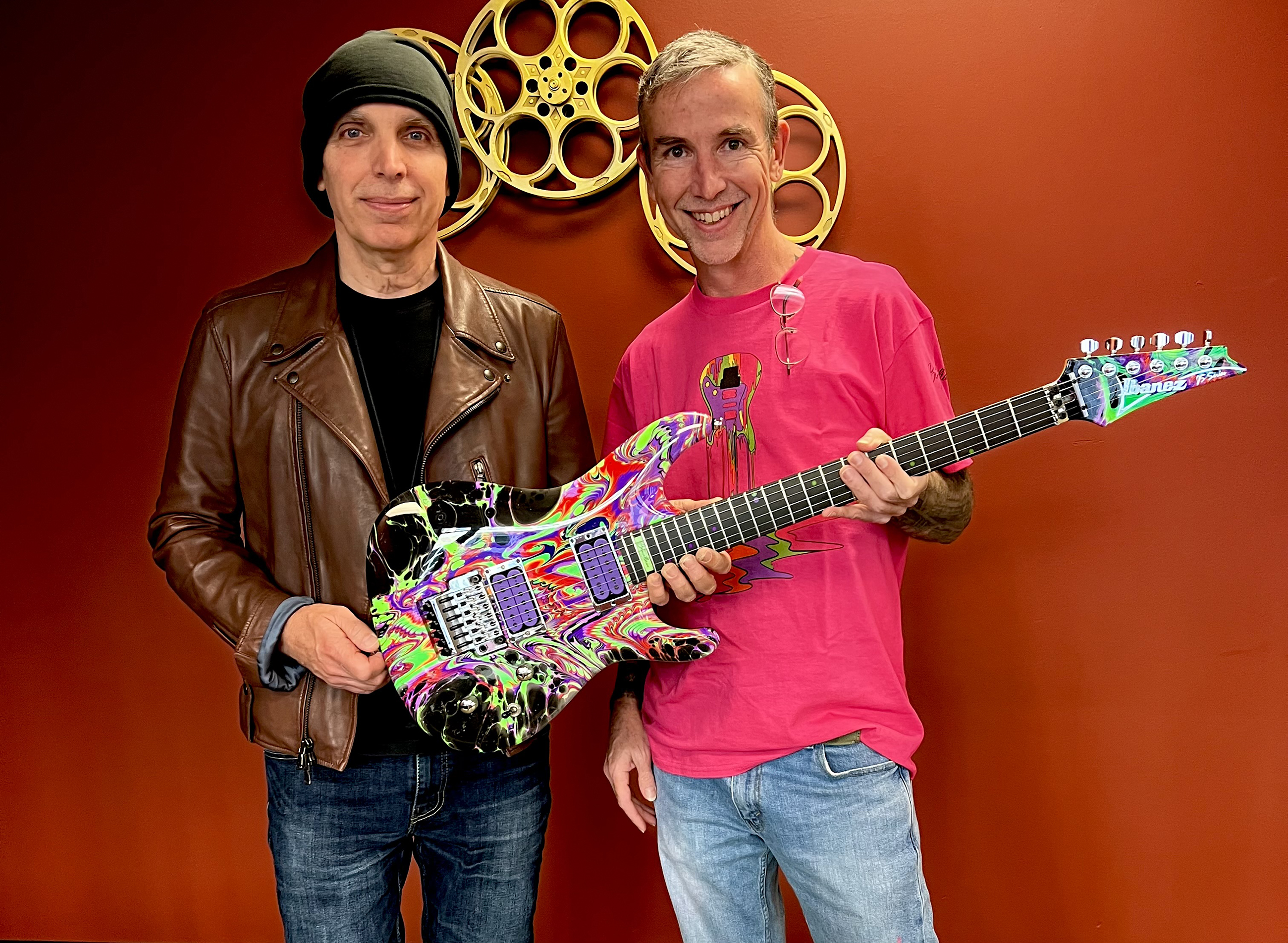 Joe Satriani with their Bonvillain build