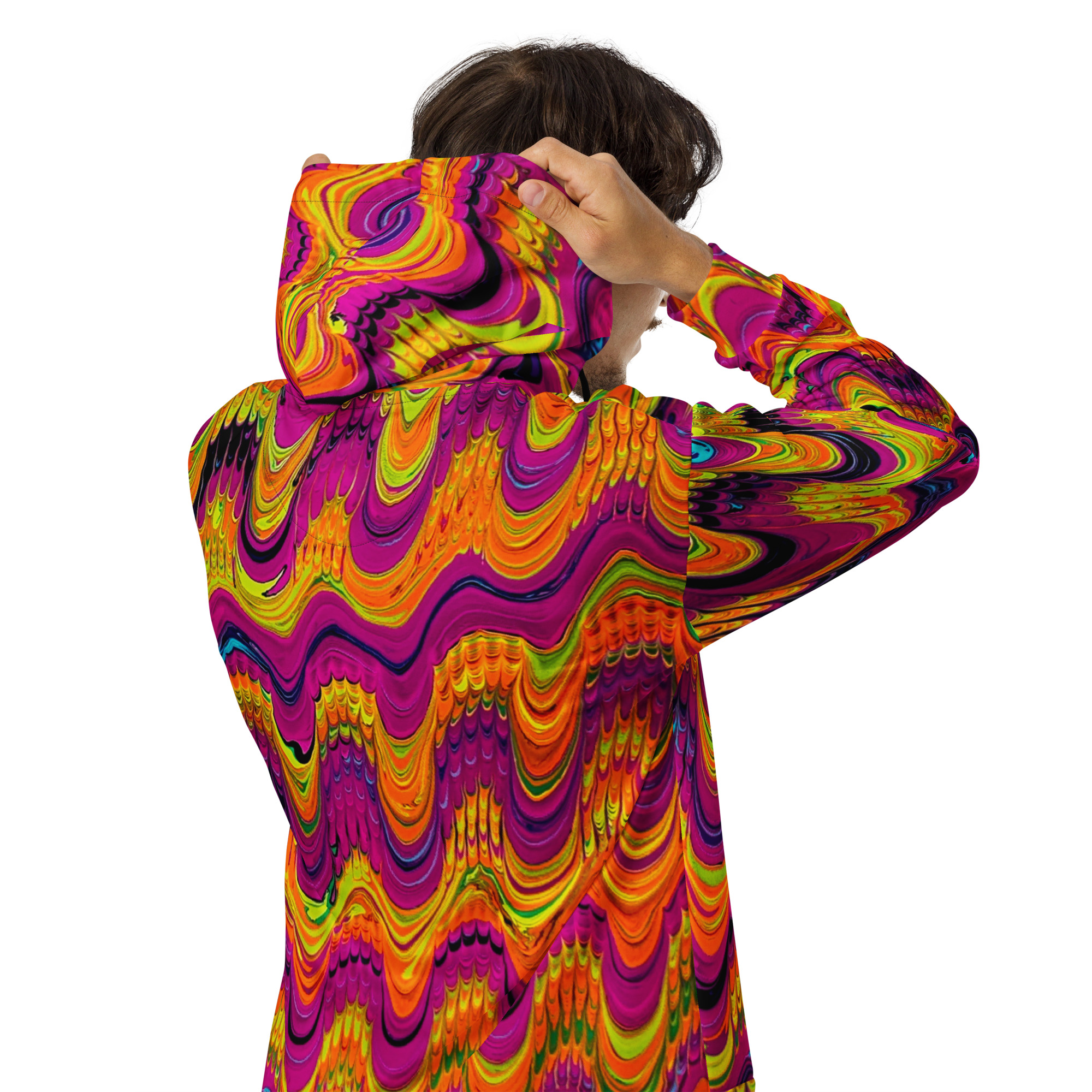 Brainwaves Design - Unisex zip hoodie - Image 3