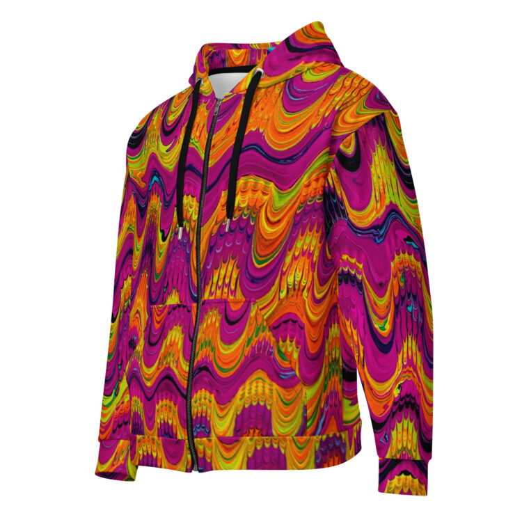 Brainwaves Design - Unisex zip hoodie