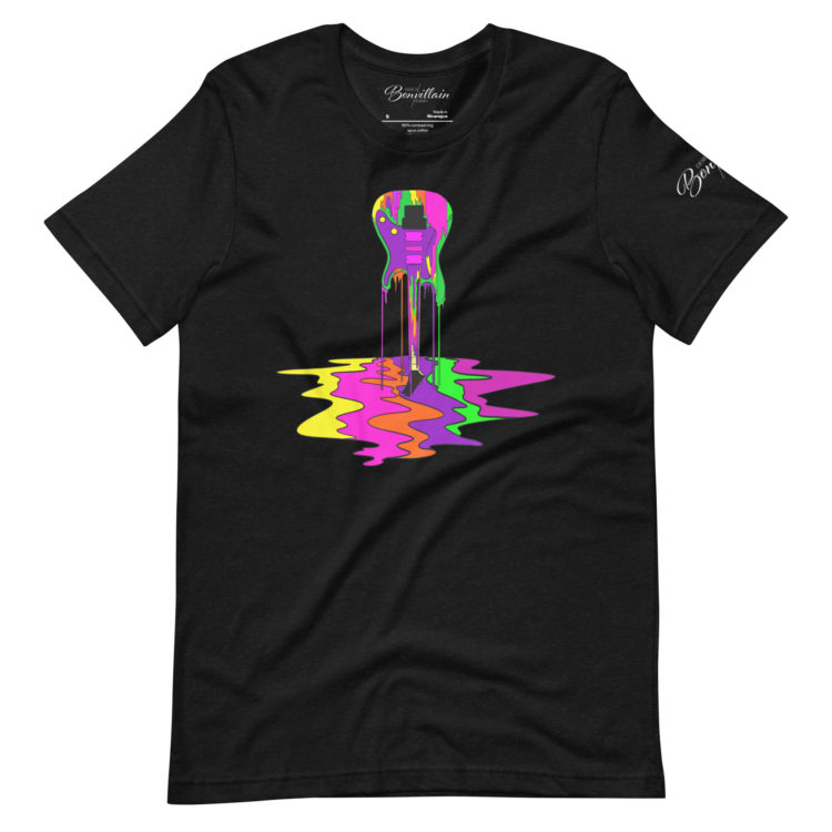 Premium Melting Multicolor Guitar t-shirt